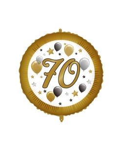 18/46cm Cumpleaños 70 Oro/Plata, Cinta Y Peso ***OFERTA DTO NO ACUMULABLE