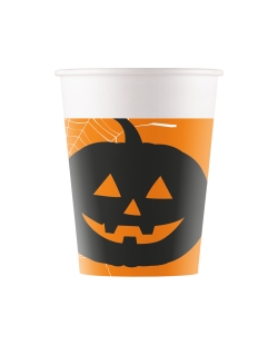 Vasos Papel 200ml Calabaza Halloween Fsc
