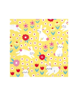 Servilletas 33 X 33cm Conejos Pascua 3Ply Fsc