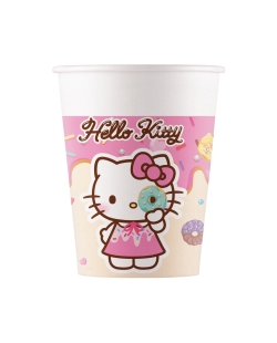 Vasos Papel 200ml Hello Kitty Y Kuromi Fsc