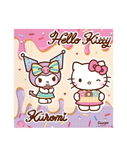 Servilletas 33X33cm Hello Kitty Y Kuromi Fsc 2Pli