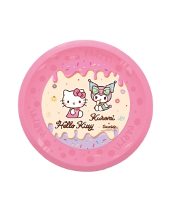 Plato Plastico Reutilizable 21cm Hello Kitty Y Kuromi