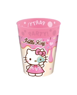 Vaso Plastico Reutilizable 250ml Hello Kitty Y Kuromi