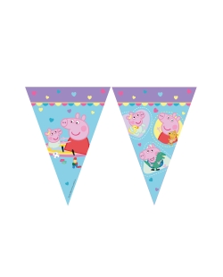 Banderin Papel Peppa Pig Amor Fsc