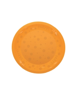 Plato Plastico Reutilizable 21cm Semitransp. Naranja