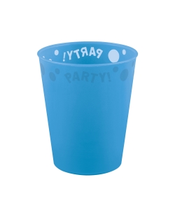 Vaso Plastico Reutilizable 250ml Semitransp. Azul(4Und)