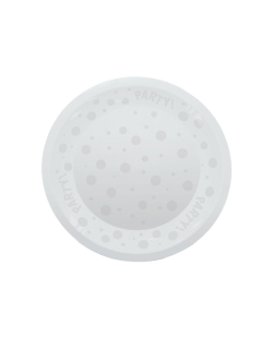 Plato Plastico Reutilizable 21cm Semitransparente