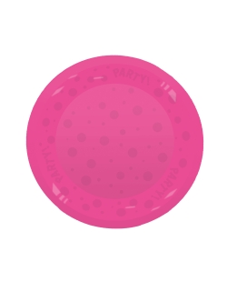 Plato Plastico Reutilizable 21cm Fluor Fucsia