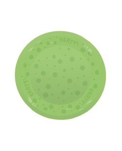 Plato Plastico Reutilizable 21cm Fluor Verde