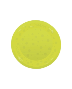 Plato Plastico Reutilizable 21cm Fluor Amarillo