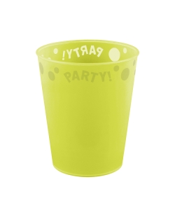 Vaso Plastico Reutilizable 250ml Fluor Amarillo