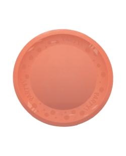Plato Plastico Reutilizable 21cm Salmon Pastel