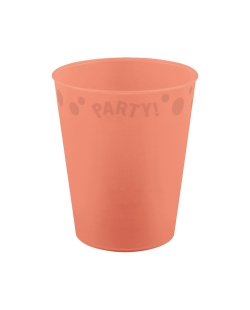 Vaso Plastico Reutilizable 250ml Salmon Pastel