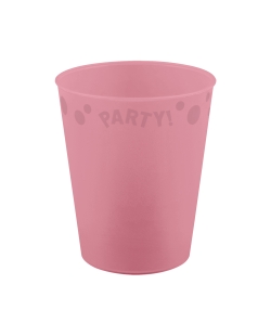 Vaso Plastico Reutilizable 250ml Rosa Pastel