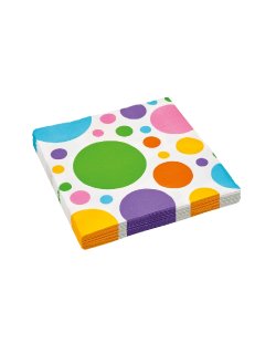 Servilleta 33cm X 33cm Puntos Multicolor 