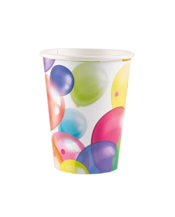 Vasos 250ml Papel Globos 