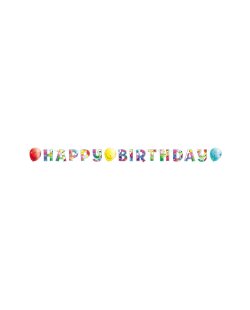 Banderin Letras Happy Bday Globos 174X13cm 
