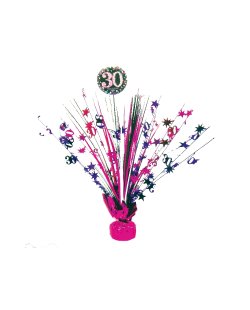 Centro de Mesa Celebracion Rosa Edad 30 - 46cm 