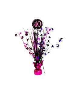 Centro de Mesa Celebracion Rosa Edad 40 - 46cm 