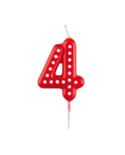Vela Colores Con Puntos 6,5cm Nº 4 