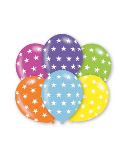 Globos Latex 27,5cm Estrellas 