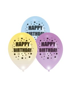 Globos de Cumpleaños LED - Latex 28cm 