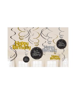 Remolinos Colgantes Decorativos Celebracion Sparkling - 45cm 