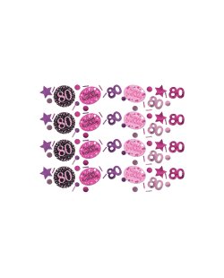 Confeti Papel Picado Celebracion Rosa Edad 80 - 34g 