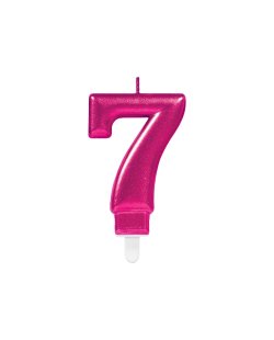 Vela Numero 7 Cumpleaños - Rosa 7.5cm ***OFERTA DTO NO ACUMULABLE