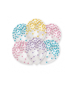 Globos Latex 27,5cm Confeti Pastel Surtido 