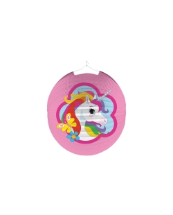 Farolillo Papel Circul. Unicornio 25 cm 