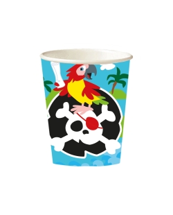 Vasos 250ml Papel Piratas 