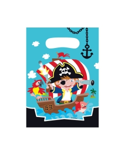 Bolsas Juguetes Pirata Plastico 23.4X16.2cm 