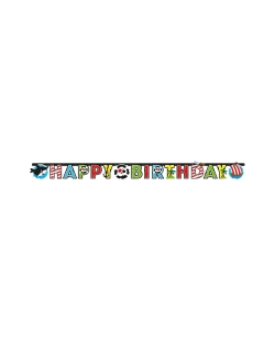 Banderin Letras Happy Bday Pirata 180X15cm 