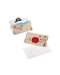 Invitaciones Pirata 7.9X14.1cm 