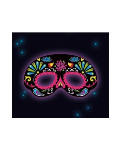 Antifaz luminoso ornamental de color negro - 19cm 