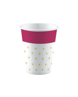 Vasos 250ml Papel Everyday Love: Corazones 