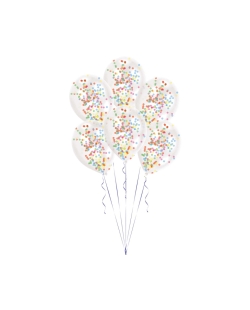 Globos Latex 27,5cm Cristal + Confeti Surtido 1Gr 