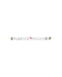 Banderin Letras Papel Flamingo Paradise 135X15cm  