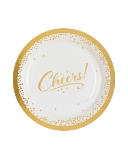 Platos 23cm Golden Wishes: Cheers 