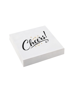 Servilleta 33cm X 33cm Golden Wishes: Cheers 