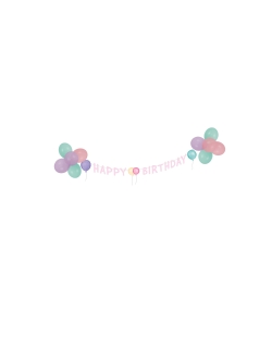 Kit Decoracion Happy Bday Pastel 
