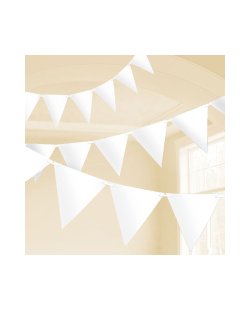 Banderin White Plastic 10m  