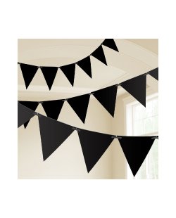 Banderin Black Plastic 10M 