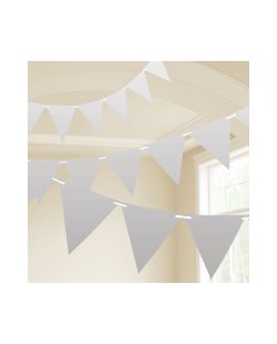 Banderin Silver Plastic 10M