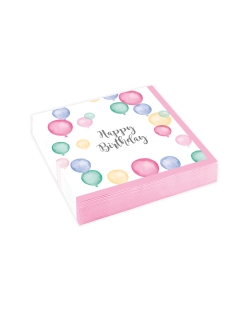 Serv/Med 25X25 Happy Bday Pastel 