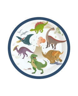 Platos 18cm Dinosaurio Feliz 
