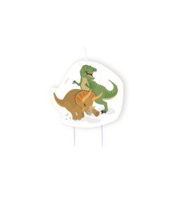 Vela Dinosaurio Feliz 10cm 