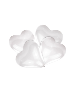 Globos Latex Forma Corazon Blanco 30,4cm 