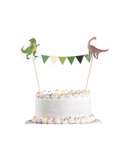 Banderin Deco Tarta Dinosaurio Feliz 15X20cm 